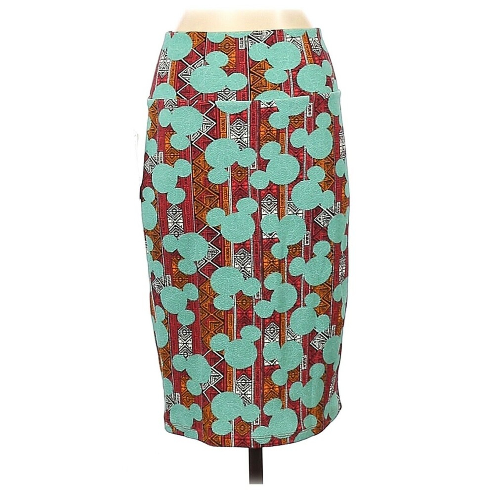 LLR Skirt Womens Small Disney Mickey Cassie Midi Stretch Pencil Kidcore Career